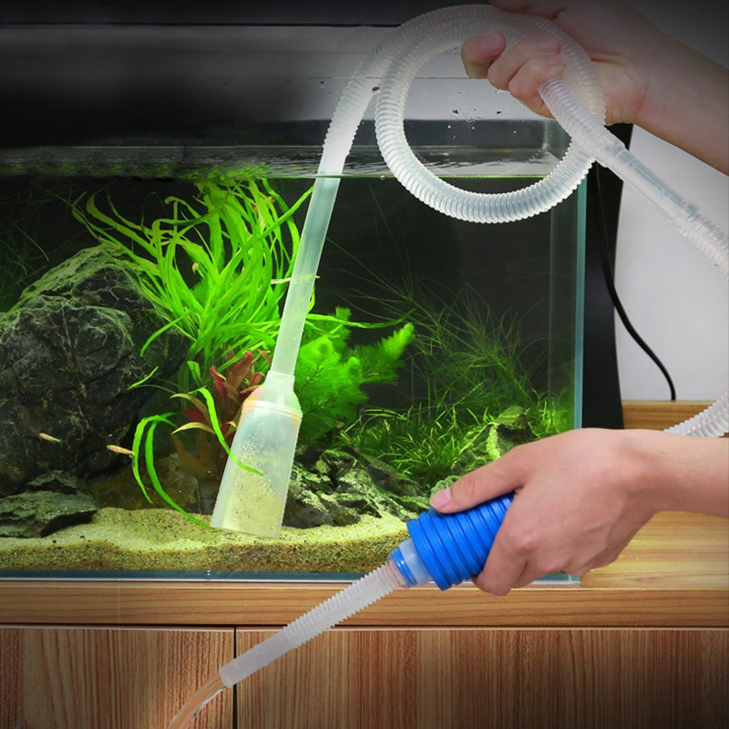 Как чистить аквариум сифоном