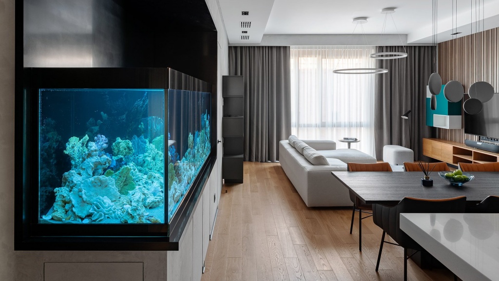 Дизайн аквариума в квартире и доме